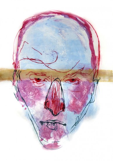 1_AUTOPORTRET 38 | suchoryt, wypukłodruk | 100x70 cm